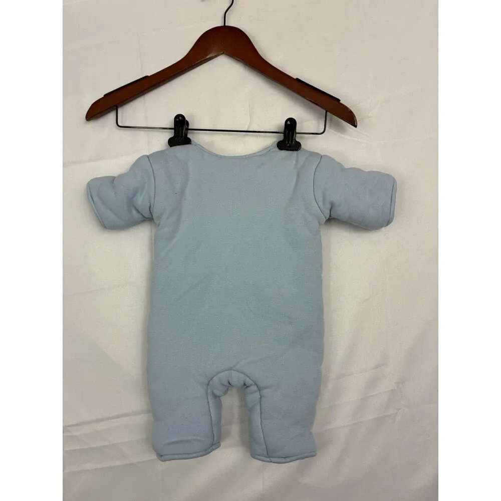 Baby Merlin's Magic Sleepsuit Small 3-6 Months Blue Cotton Swaddle Sleep Suit